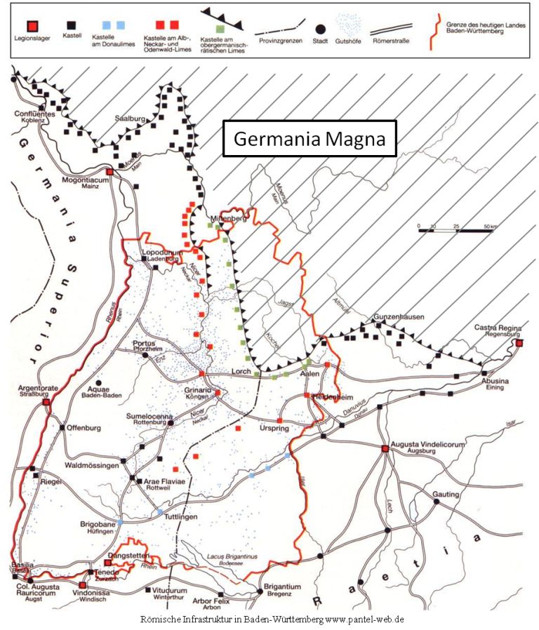 Römerstraßen Bayern Karte | Karte 2020